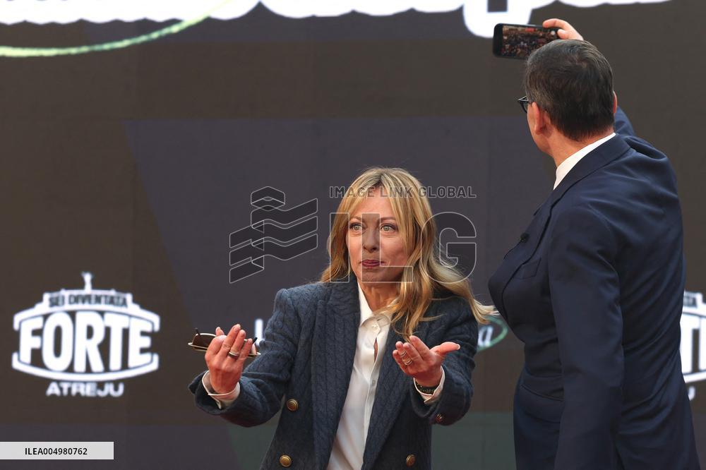 Giorgia Meloni And Daughter At Last Day of Atreyu 2025 - Rome