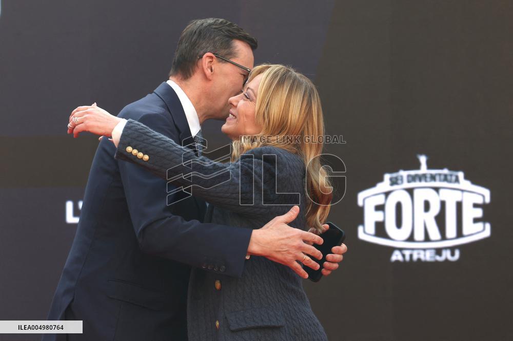 Giorgia Meloni And Daughter At Last Day of Atreyu 2025 - Rome