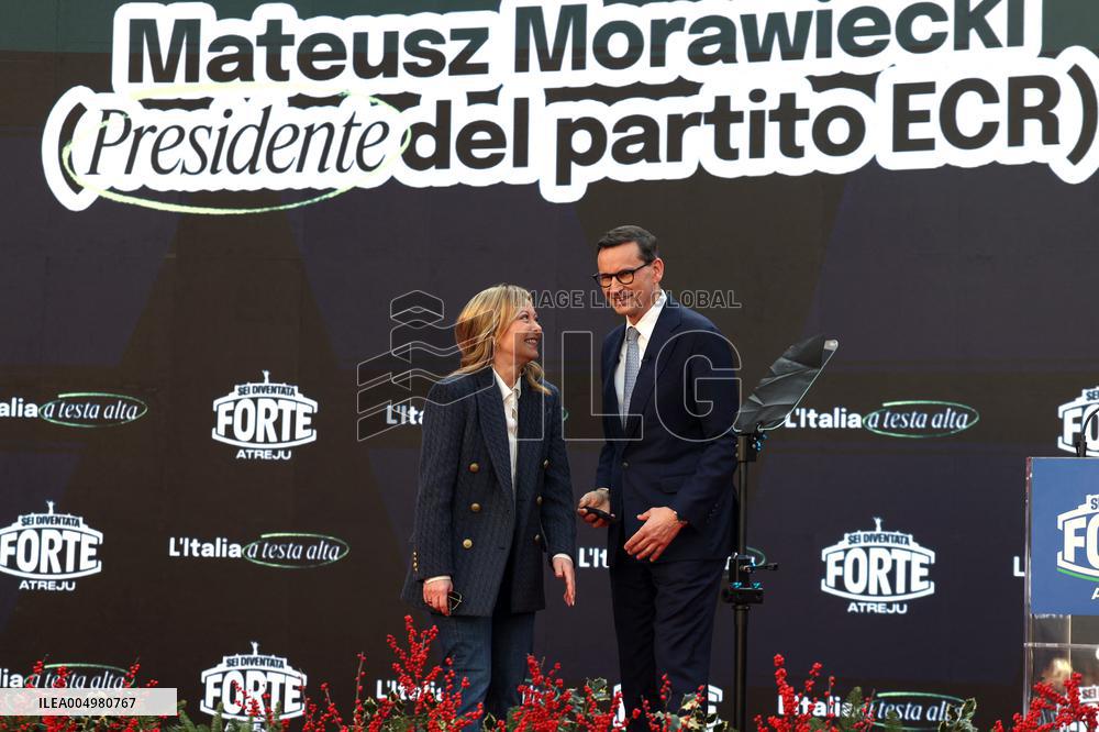 Giorgia Meloni And Daughter At Last Day of Atreyu 2025 - Rome