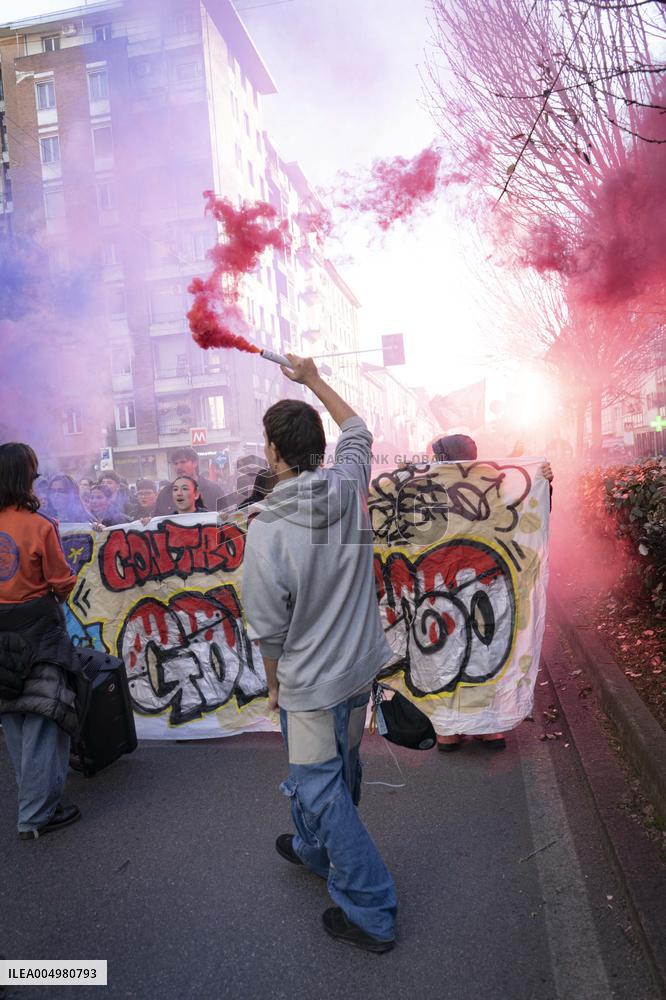 Student Protest - Milan