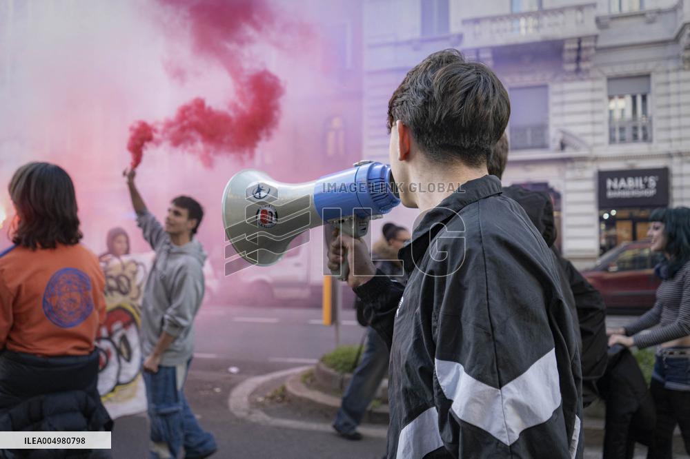 Student Protest - Milan