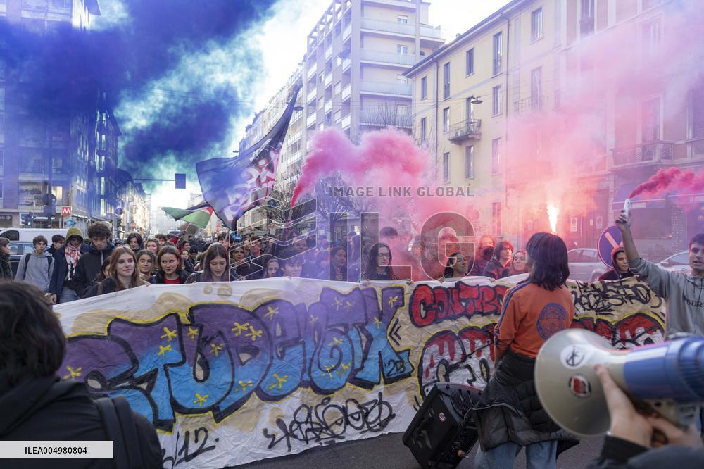 Student Protest - Milan
