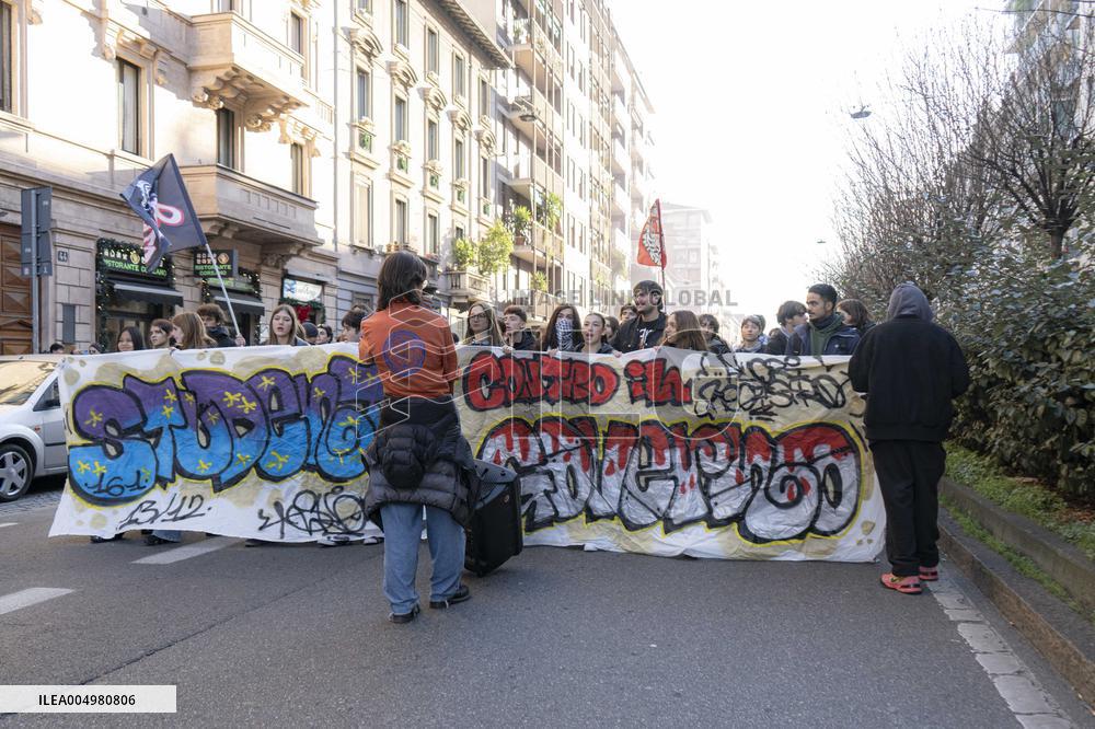 Student Protest - Milan