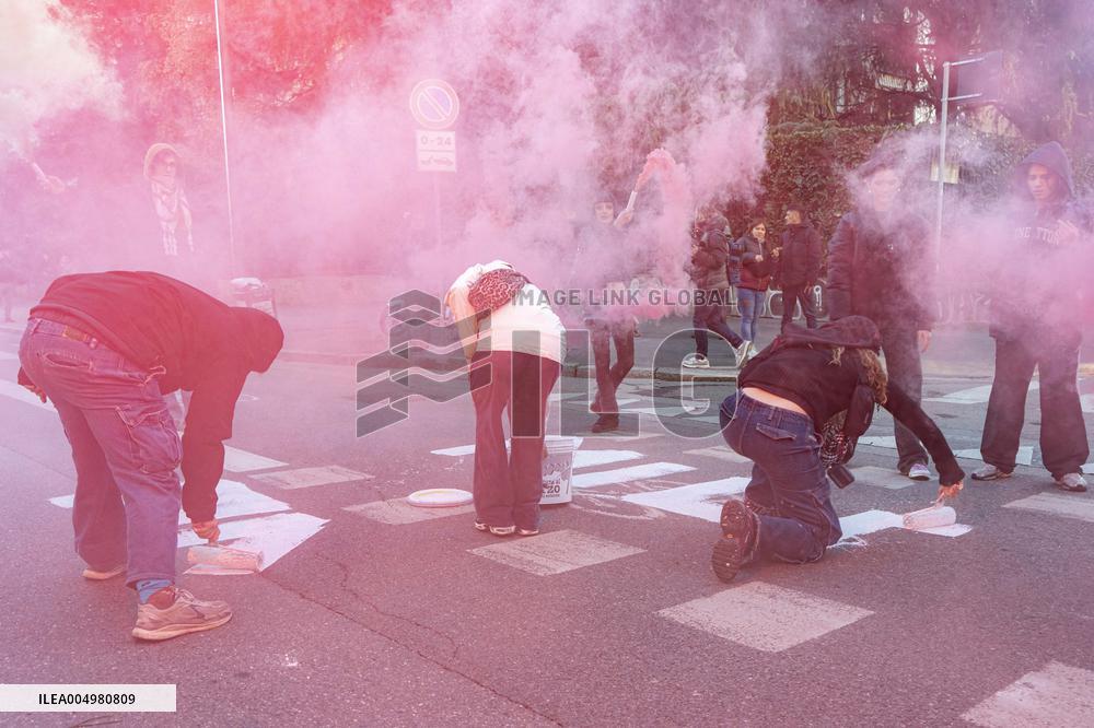 Student Protest - Milan