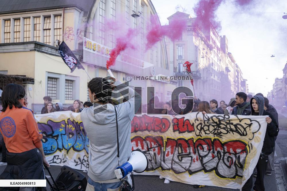 Student Protest - Milan