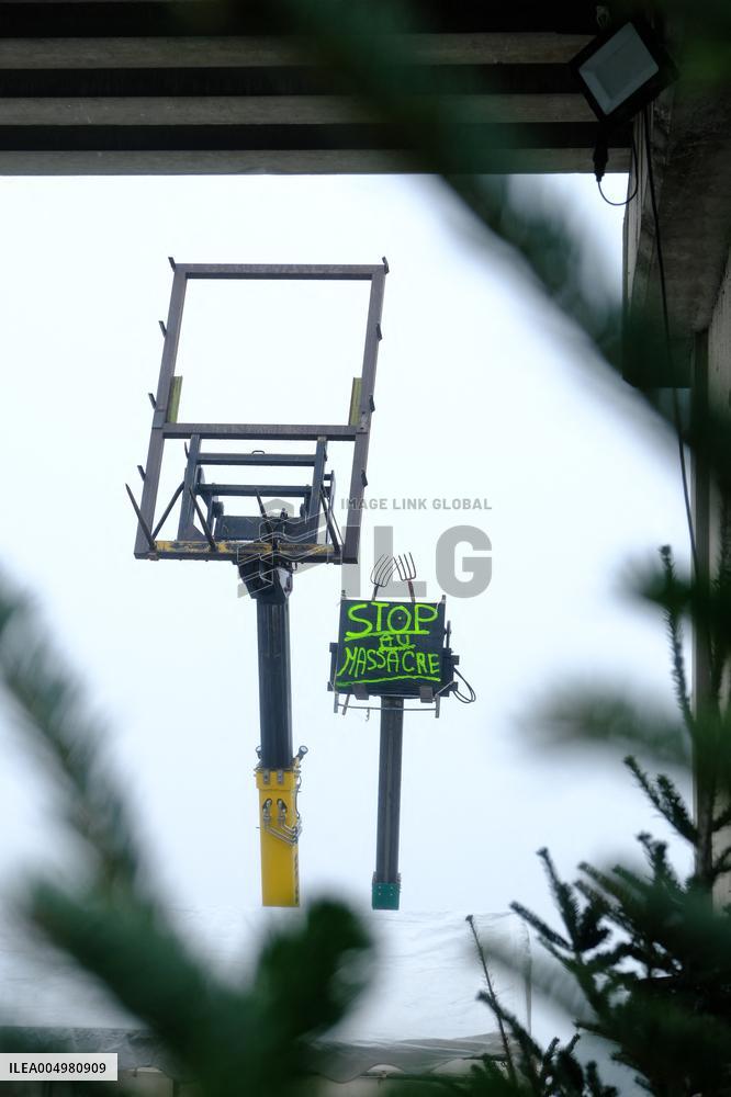 Farmers Protest And Blockade On Highway A64 - France