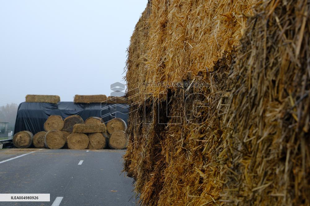 Farmers Protest And Blockade On Highway A64 - France
