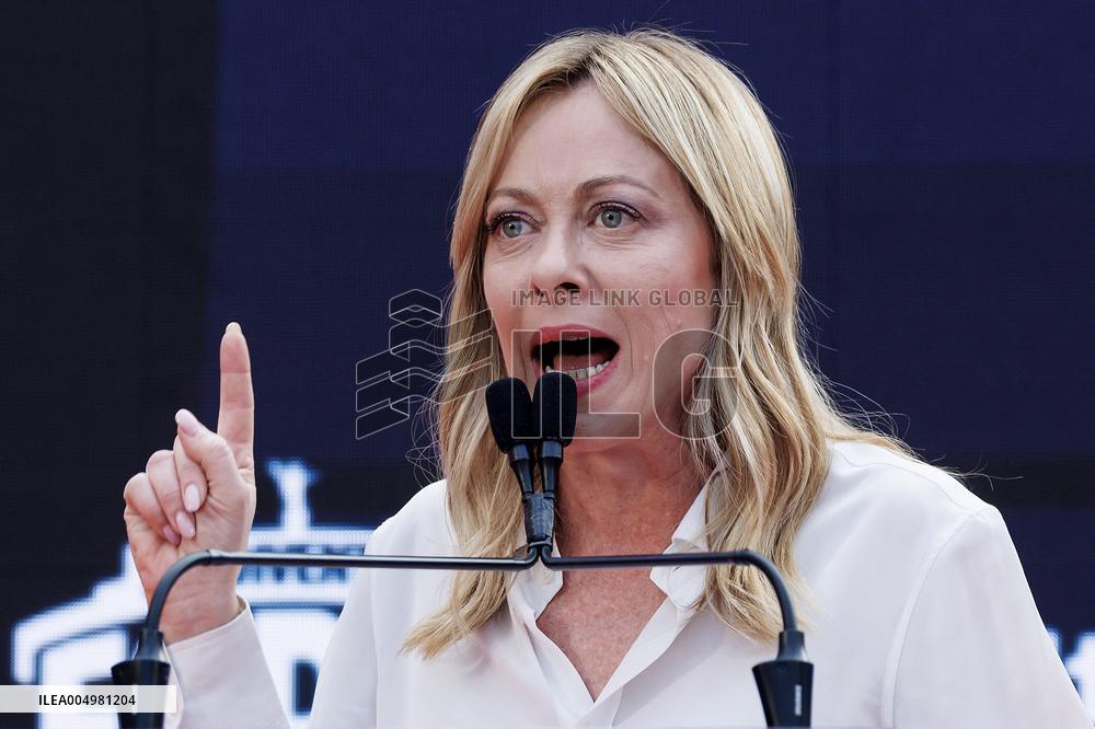 Giorgia Meloni At Last Day of Atreyu 2025 - Rome