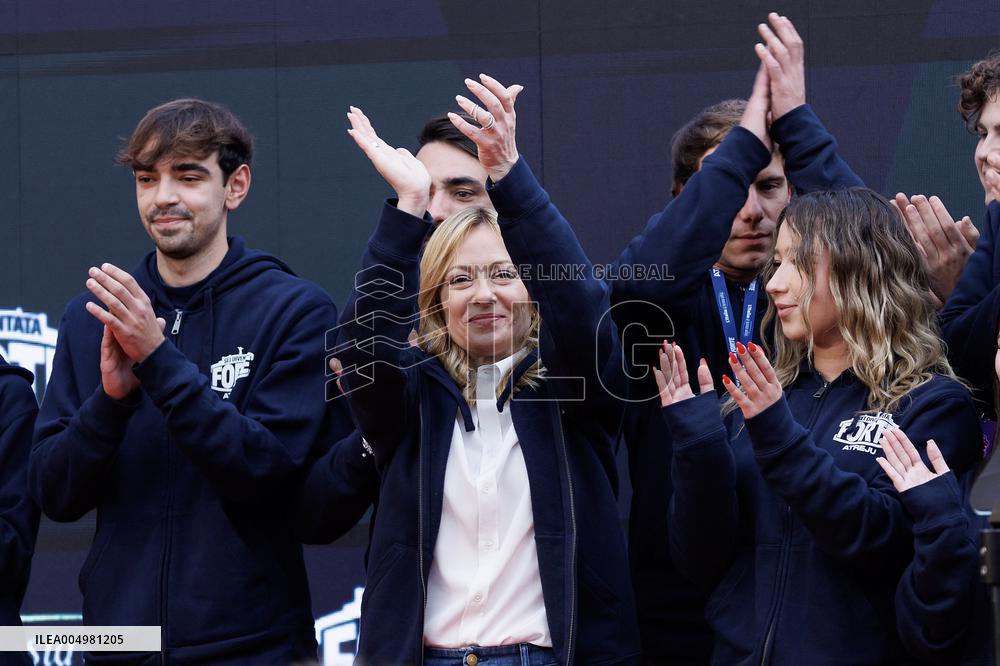 Giorgia Meloni At Last Day of Atreyu 2025 - Rome