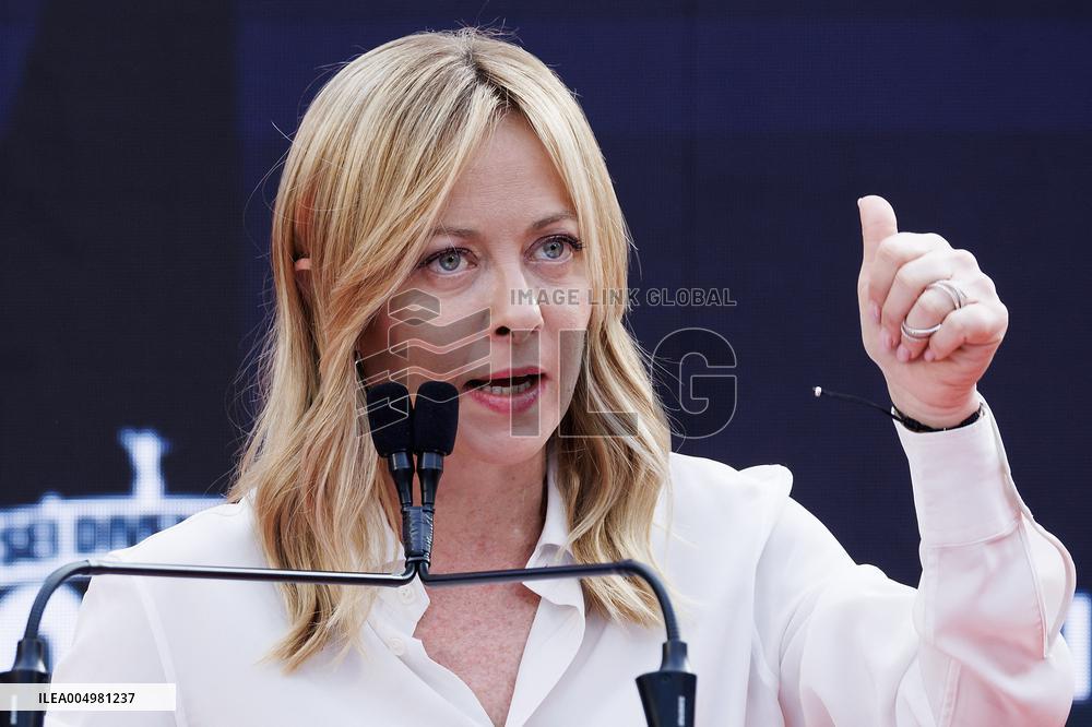 Giorgia Meloni At Last Day of Atreyu 2025 - Rome