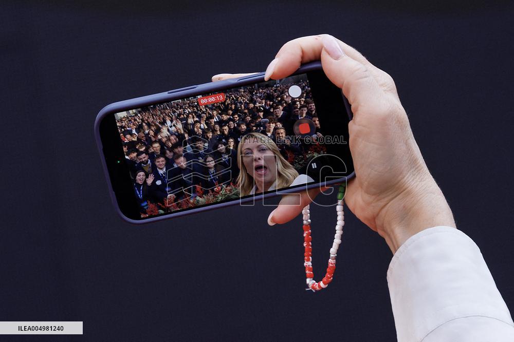 Giorgia Meloni At Last Day of Atreyu 2025 - Rome