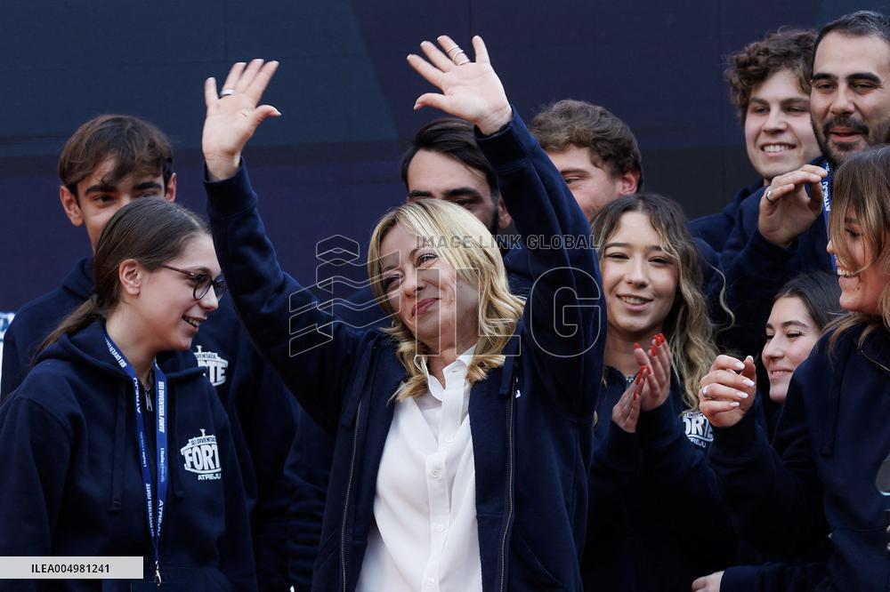 Giorgia Meloni At Last Day of Atreyu 2025 - Rome