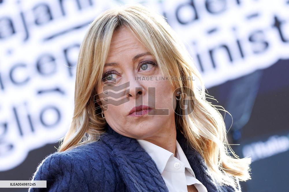 Giorgia Meloni At Last Day of Atreyu 2025 - Rome