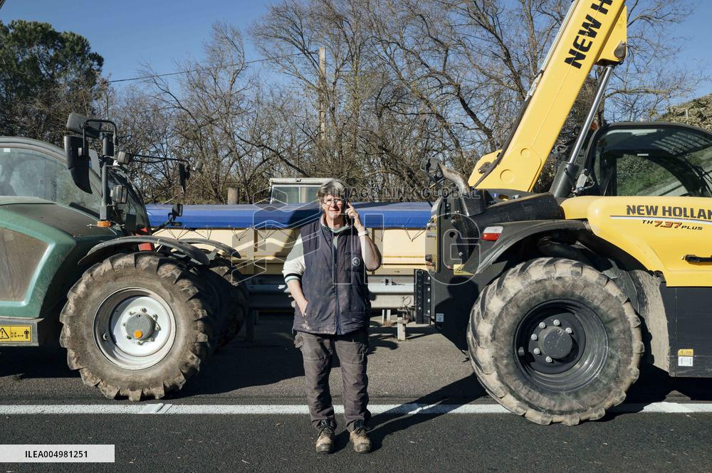 Farmers Protest And Block On Highway A64 - France