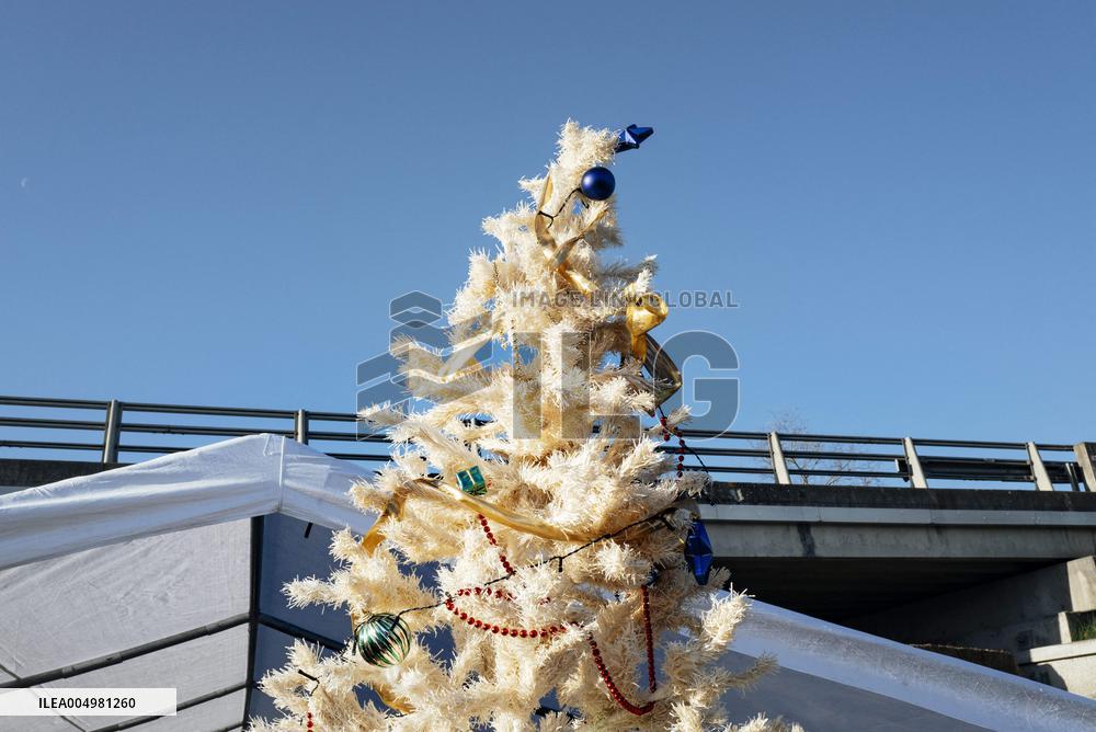 Farmers Protest And Block On Highway A64 - France