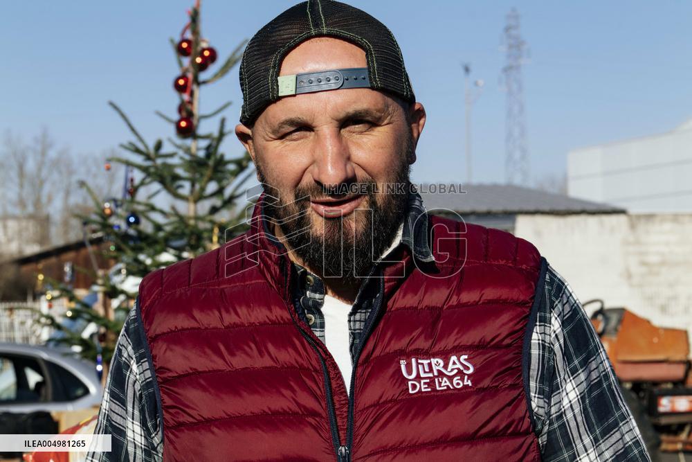Farmers Protest And Block On Highway A64 - France