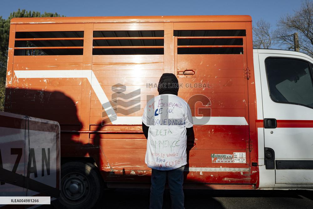 Farmers Protest And Block On Highway A64 - France