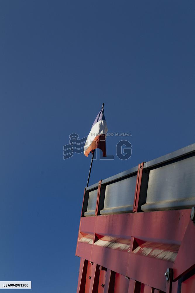 Farmers Protest And Block On Highway A64 - France