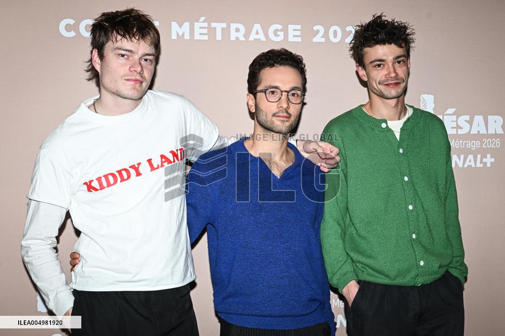 Photocall Courts Metrages Cesar 2026 in Paris FA