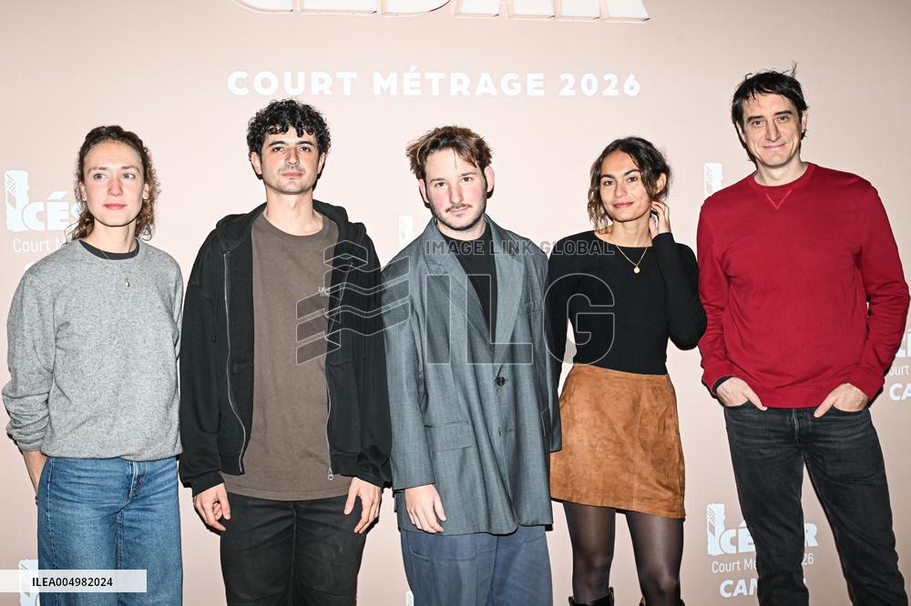 Photocall Courts Metrages Cesar 2026 in Paris FA