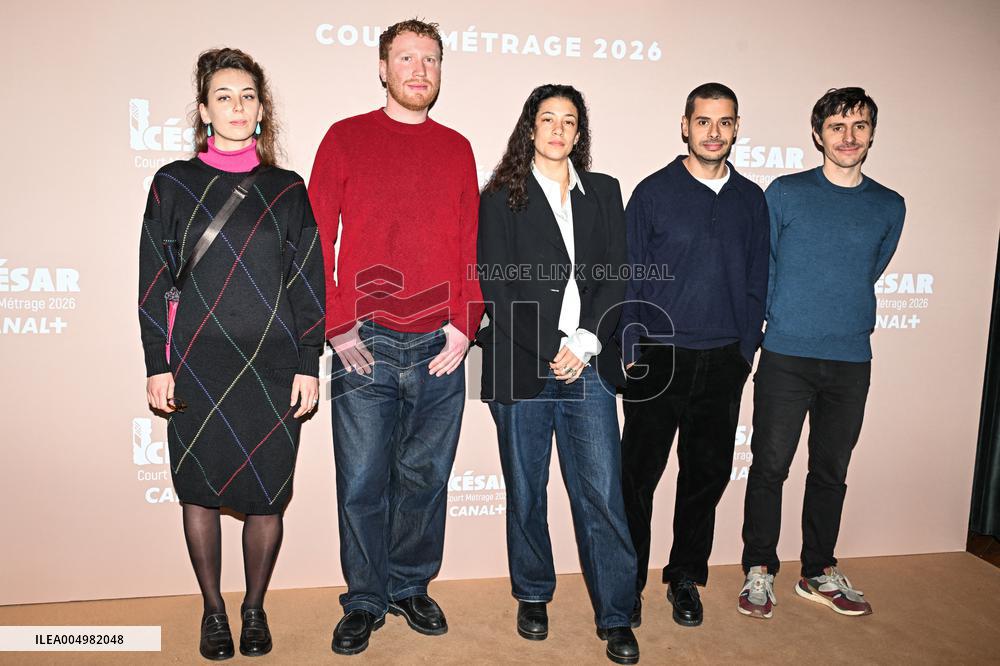 Photocall Courts Metrages Cesar 2026 in Paris FA