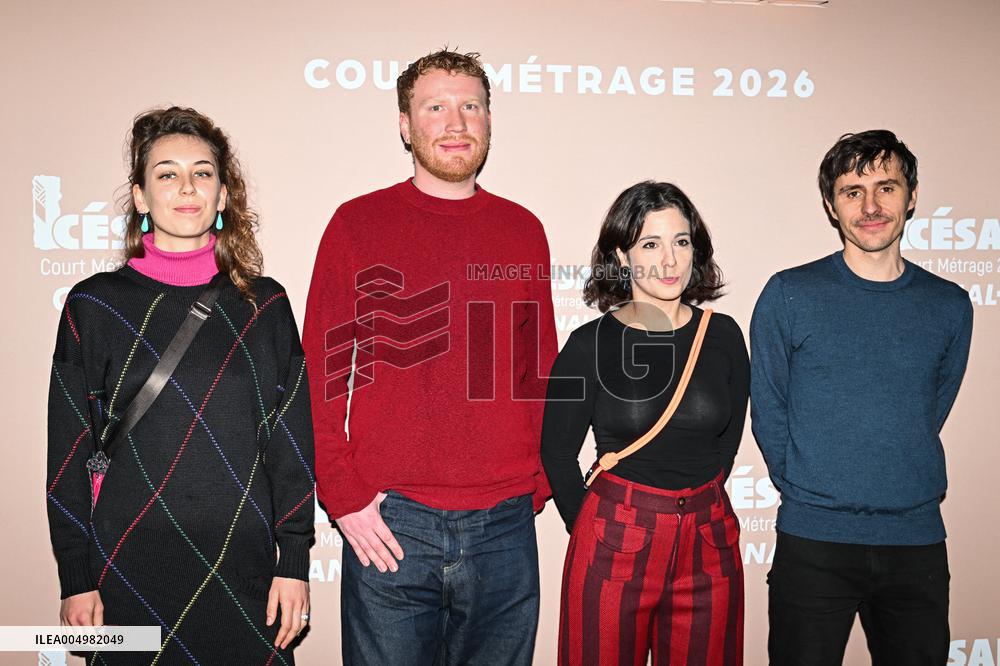 Photocall Courts Metrages Cesar 2026 in Paris FA