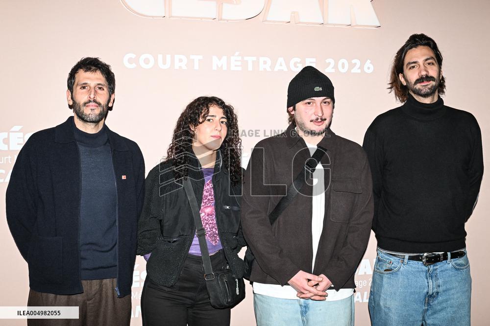 Photocall Courts Metrages Cesar 2026 in Paris FA