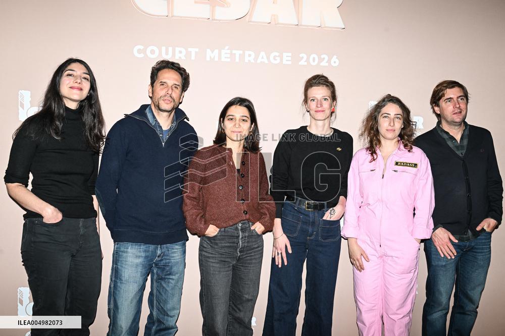Photocall Courts Metrages Cesar 2026 in Paris FA