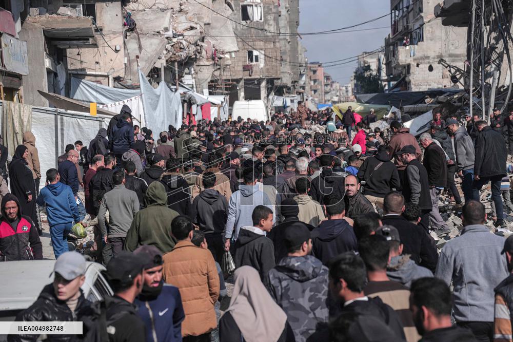 Funeral for Palestinians Killed - Gaza Airstrike