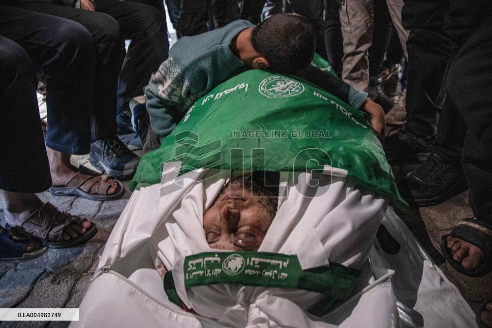 Funeral for Palestinians Killed - Gaza Airstrike