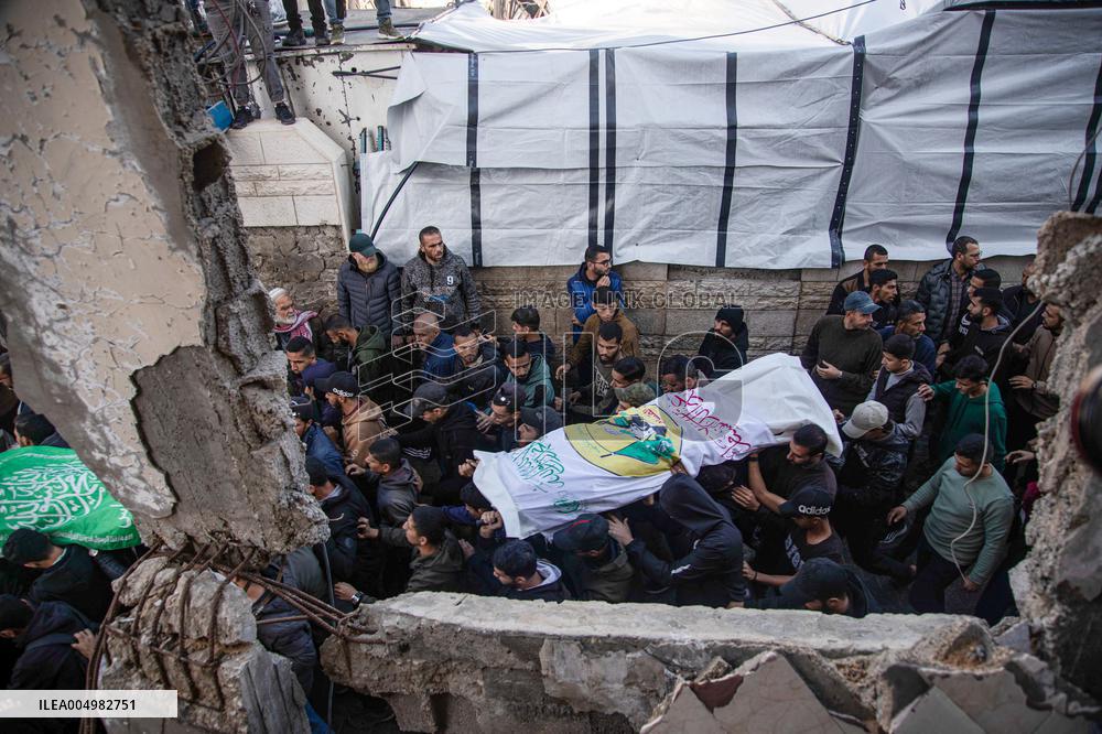 Funeral for Palestinians Killed - Gaza Airstrike
