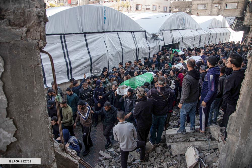 Funeral for Palestinians Killed - Gaza Airstrike