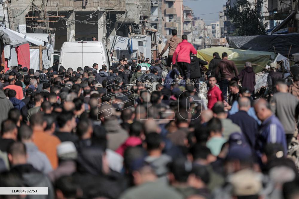 Funeral for Palestinians Killed - Gaza Airstrike
