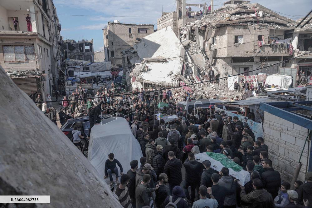 Funeral for Palestinians Killed - Gaza Airstrike