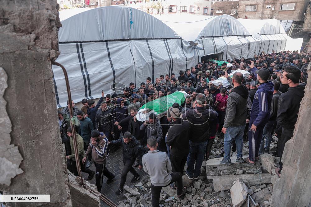 Funeral for Palestinians Killed - Gaza Airstrike