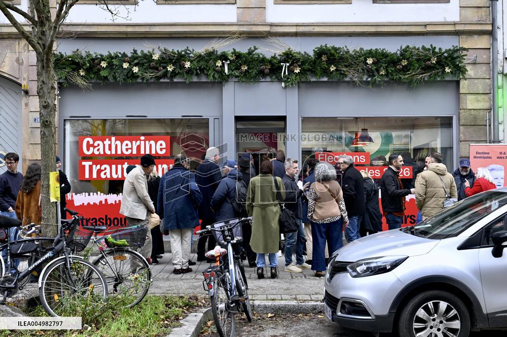 Catherine Trautmann Campaign HQ Inauguration - Strasbourg
