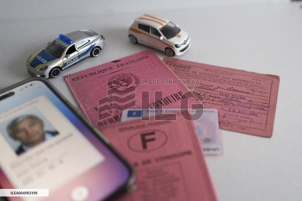 French Driving License Evolution Illustration - France
