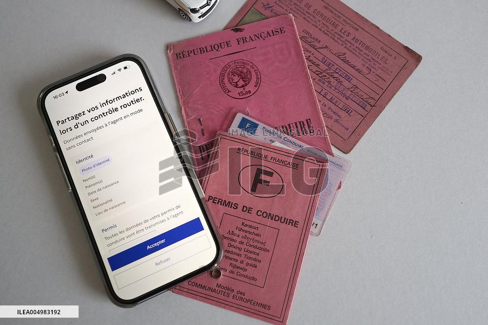 French Driving License Evolution Illustration - France