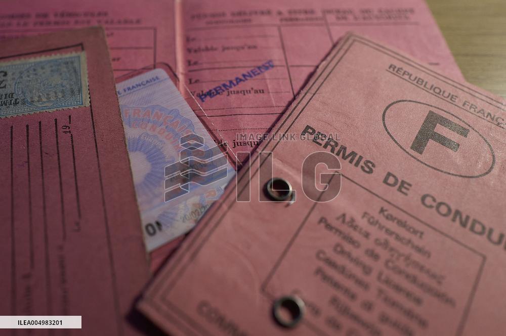 French Driving License Evolution Illustration - France