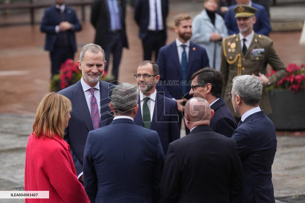 The King Visits L'Hospitalet de Llobregat - Spain