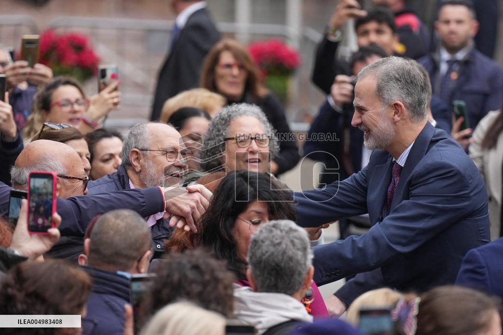 The King Visits L'Hospitalet de Llobregat - Spain