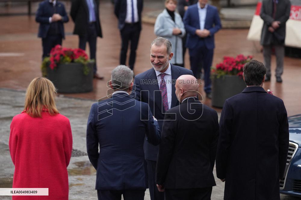 The King Visits L'Hospitalet de Llobregat - Spain