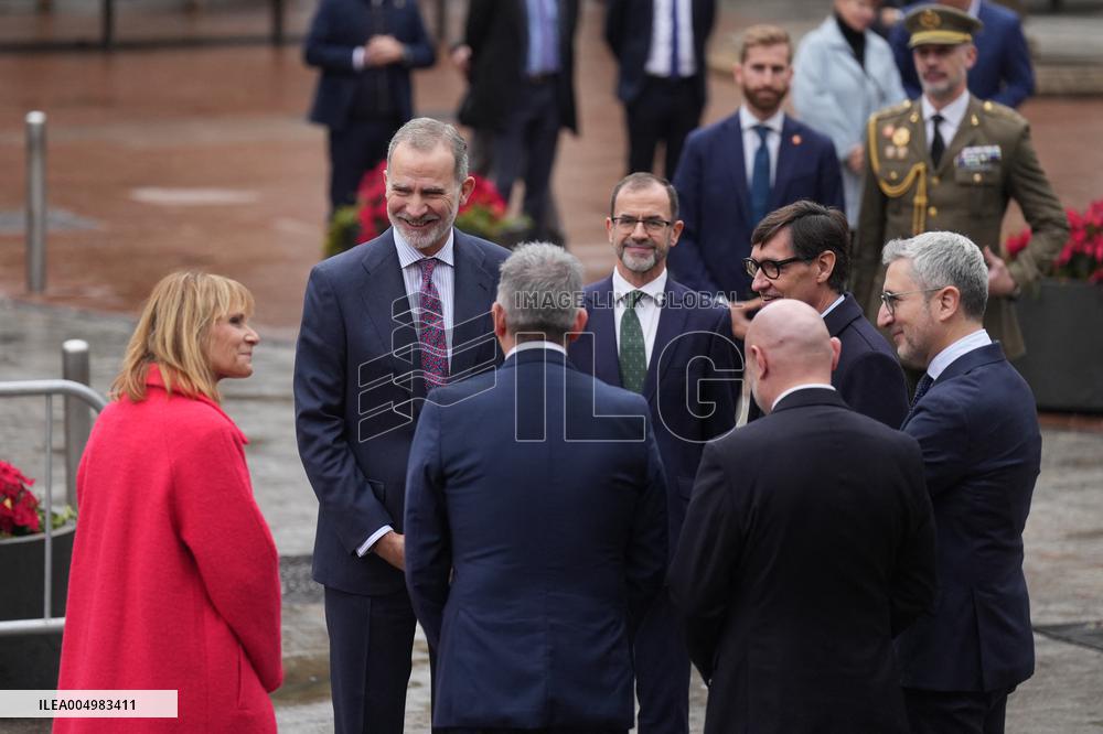 The King Visits L'Hospitalet de Llobregat - Spain
