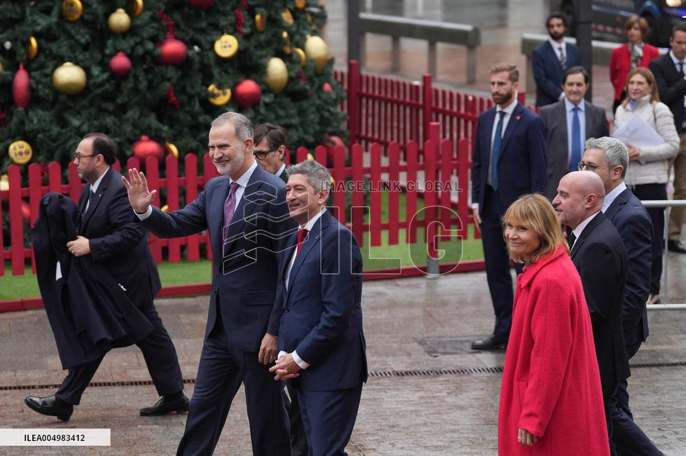 The King Visits L'Hospitalet de Llobregat - Spain