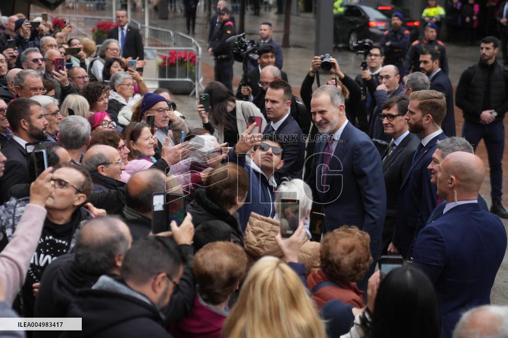 The King Visits L'Hospitalet de Llobregat - Spain