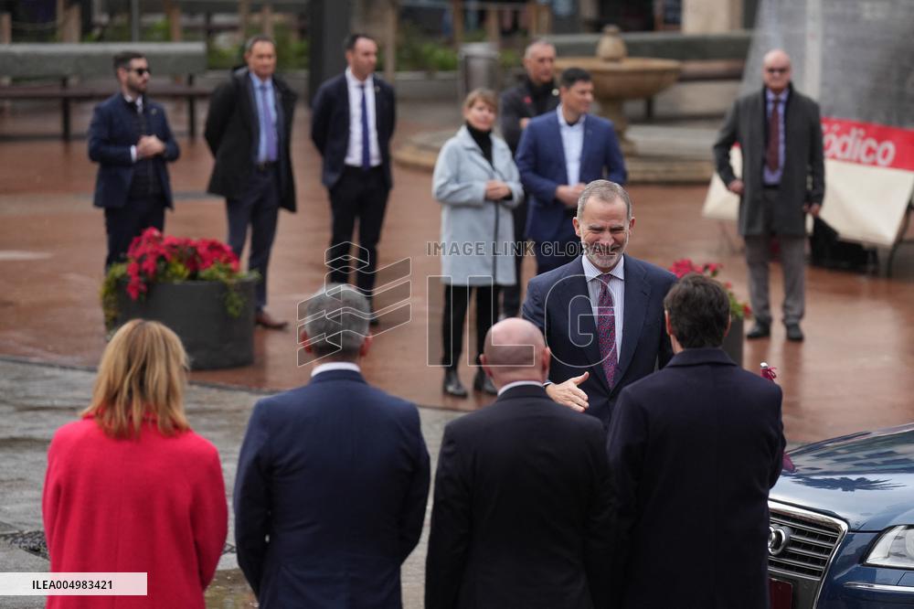 The King Visits L'Hospitalet de Llobregat - Spain