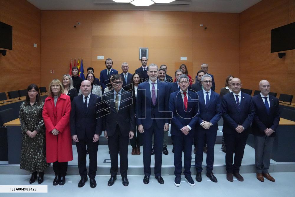 The King Visits L'Hospitalet de Llobregat - Spain