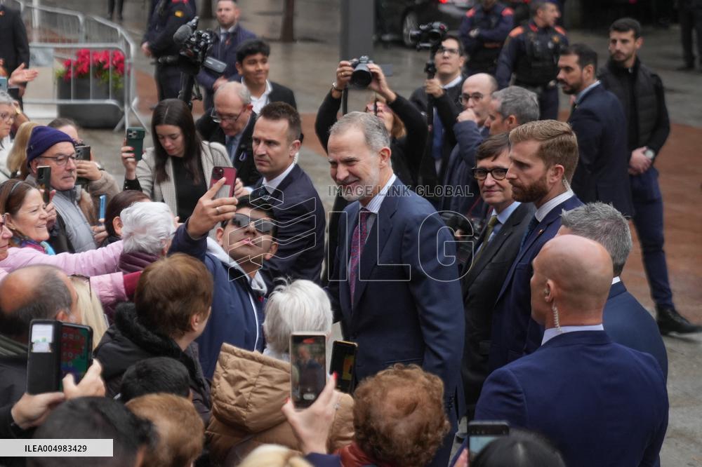 The King Visits L'Hospitalet de Llobregat - Spain