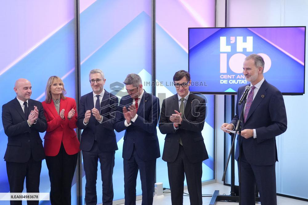 The King visits L'Hospitalet de Llobregat for the 100th anniversary of the city