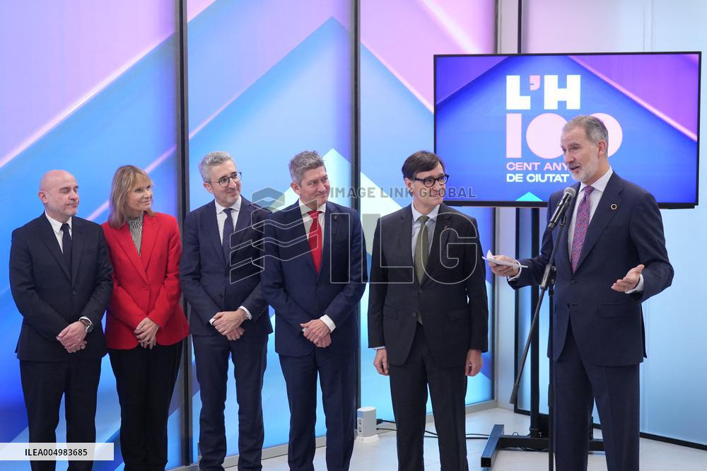 The King visits L'Hospitalet de Llobregat for the 100th anniversary of the city